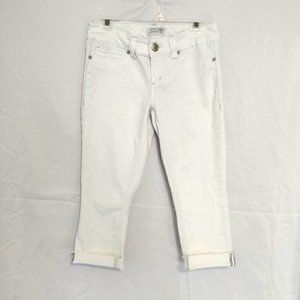 Seven7 White Crop Jeans